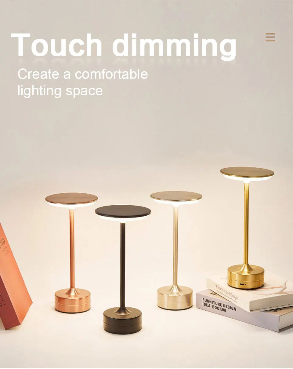 NattLjus™ – Bärbar LED Bordslampa med Touch & USB-Laddning