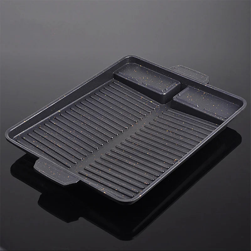 Rektangulär grillplatta – non-stick 32x26 cm för gasolspis
