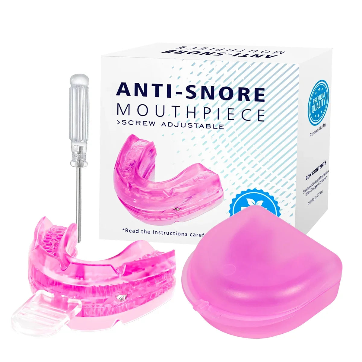 Anti-snarkbett – justerbart munskydd mot snarkningar & tandgnissel