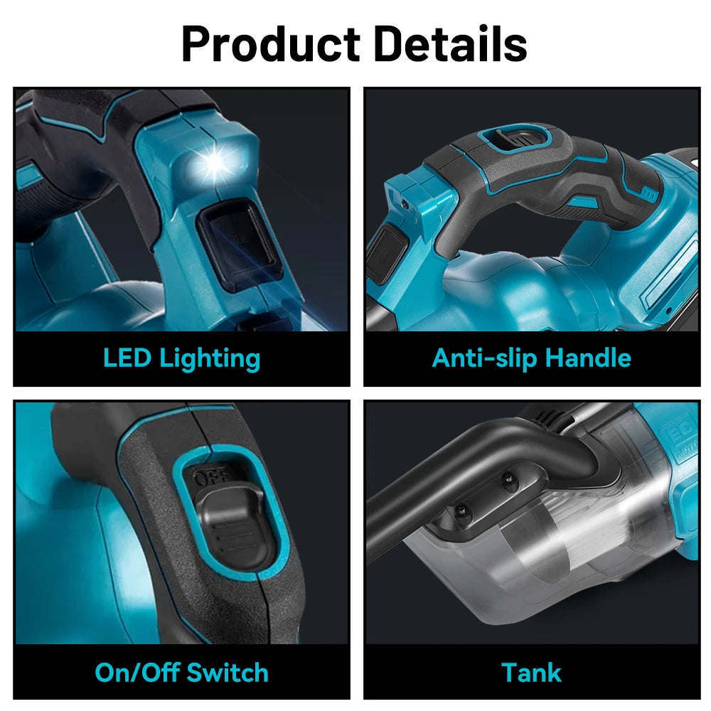 Sladdlös handdammsugare – passar Makita 18V batteri