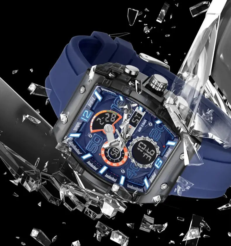 ChronoSquare – fyrkantig herrklocka med dual display