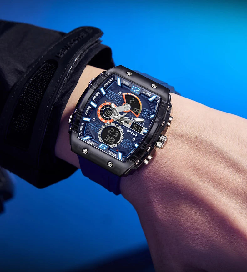 ChronoSquare – fyrkantig herrklocka med dual display