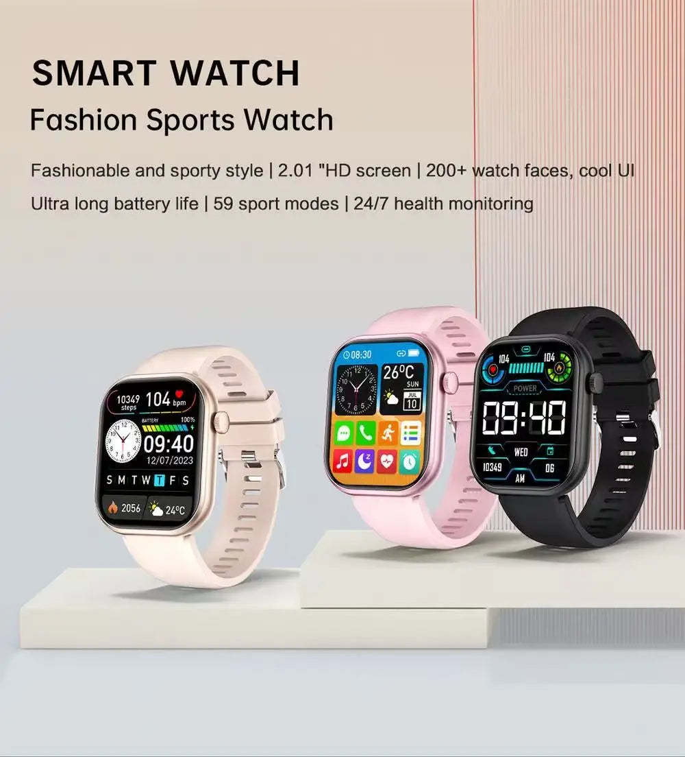 Smartklocka Nova (2,01” AMOLED – sport & hälsa, vattentät)