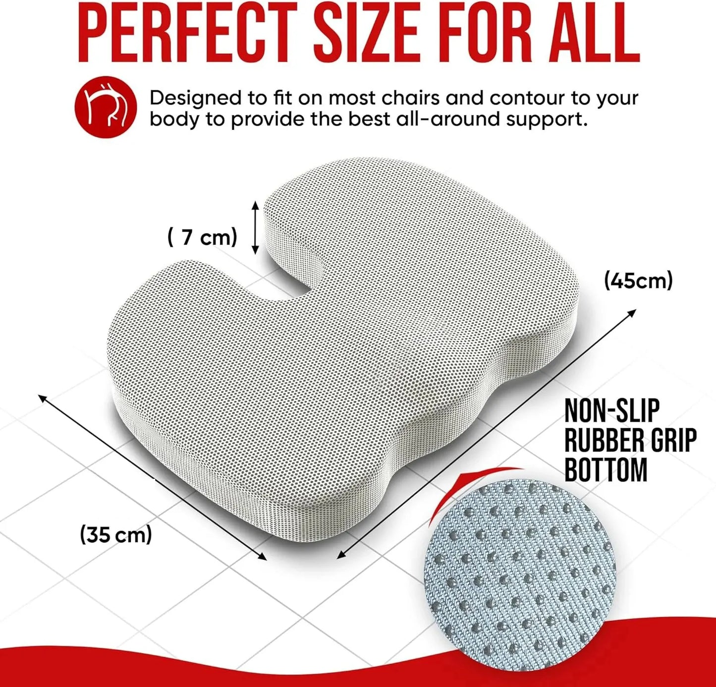 Ergonomisk Sittkudde i Memory Foam – Bekväm Stolskudde för Kontor & Studier