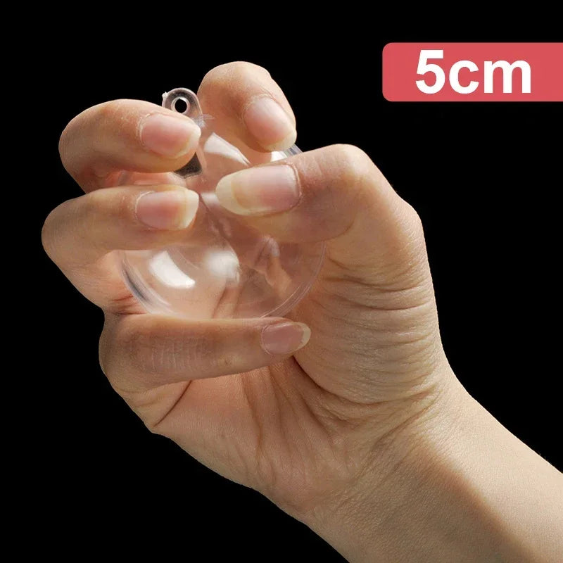 Genomskinliga plastkulor – fyllbara julgransdekorationer & festornament