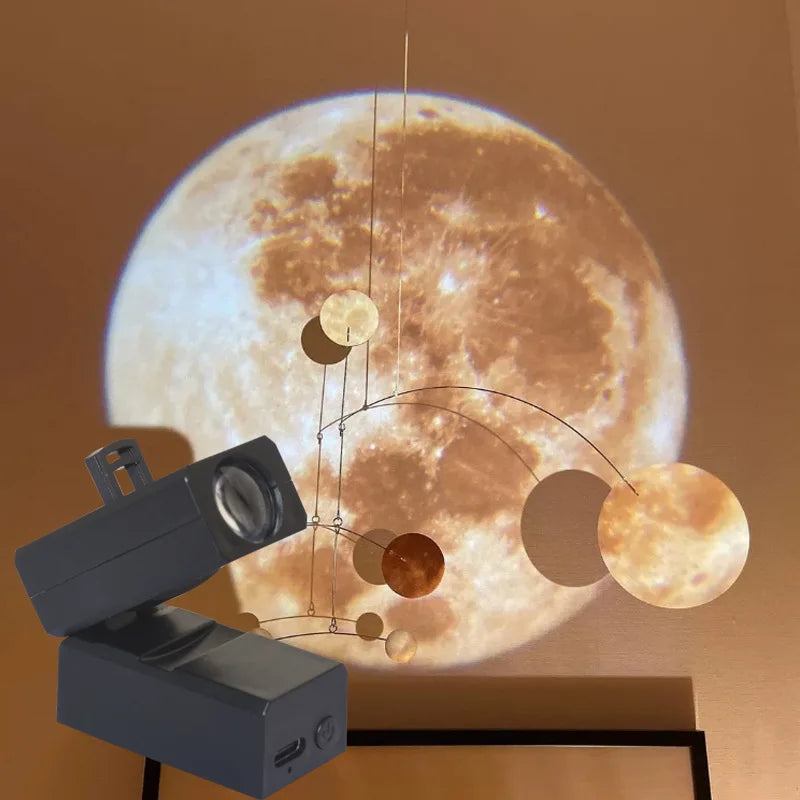 PlanetLjus™ – Jord & Måne Projektorlampa