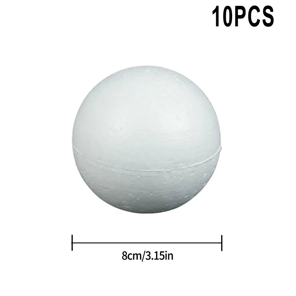 Polystyrenkulor – frigolitbollar för pyssel & dekoration (10 st, 50–100 mm)