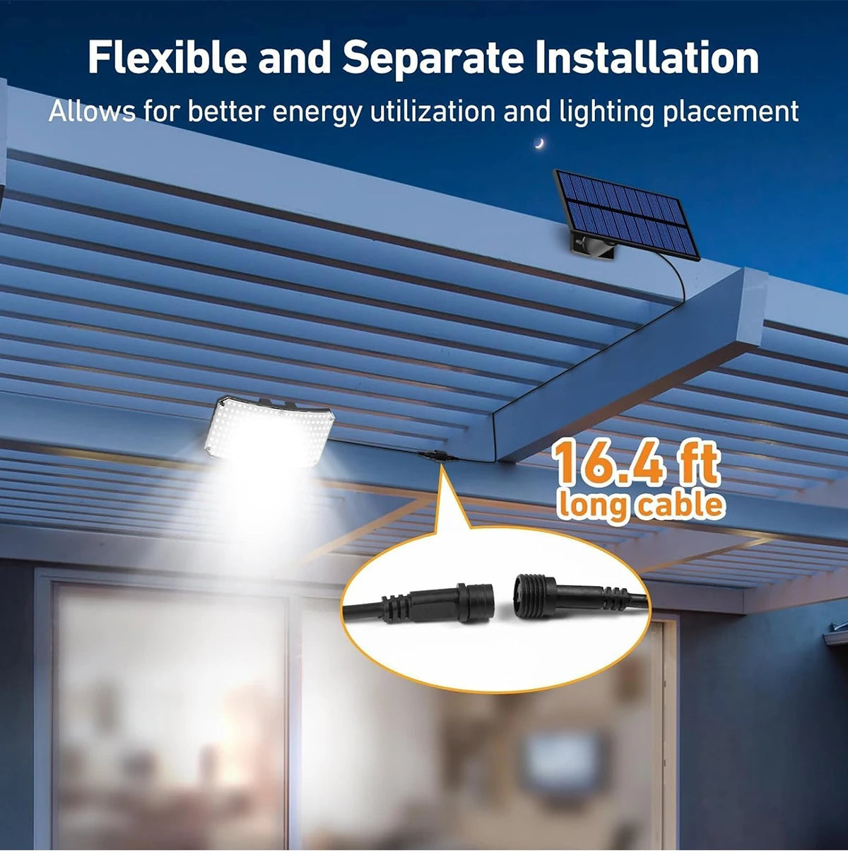 234 LED Solcellslampa med Fjärrkontroll – Rörelsesensor & 3 Ljuslägen