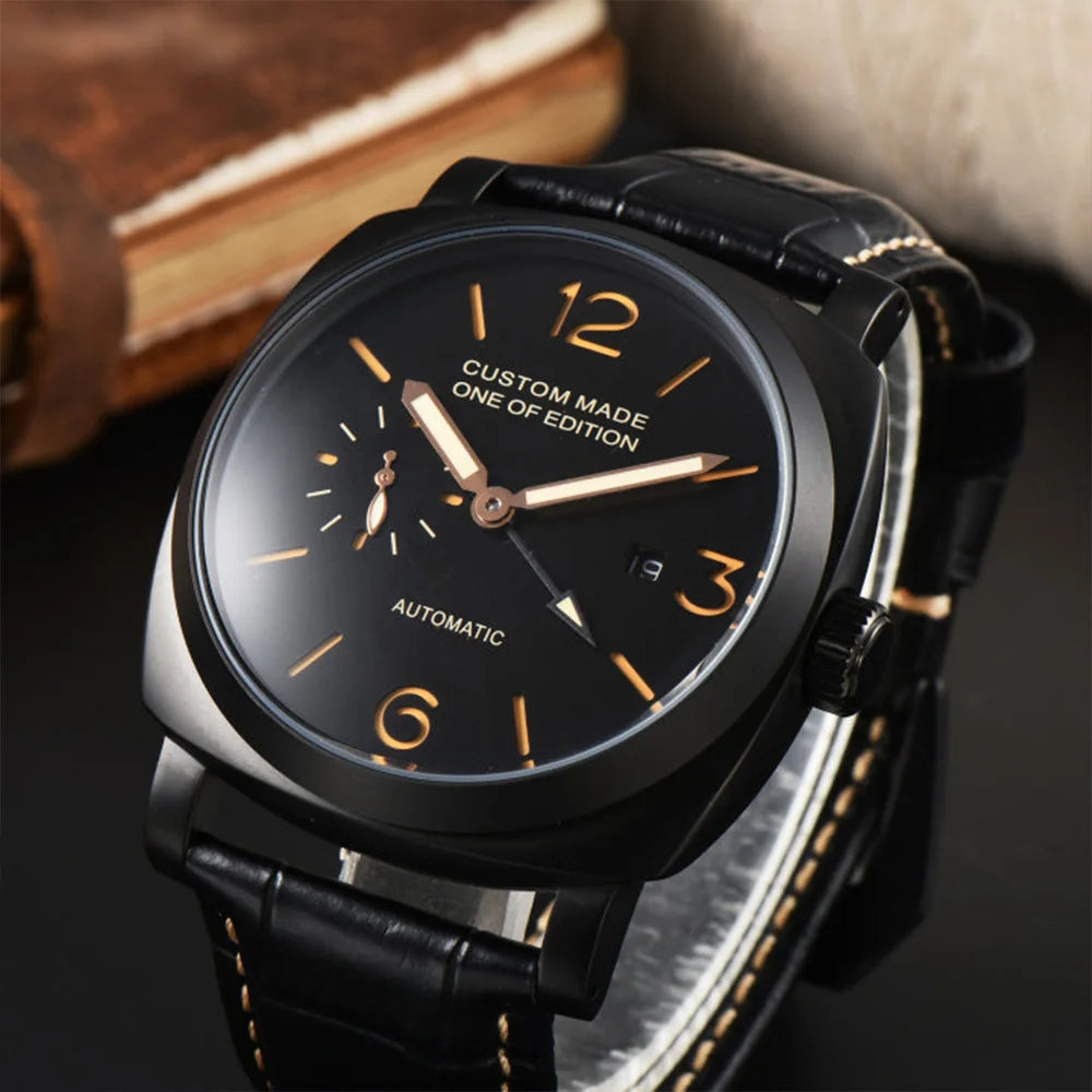 Herrklocka automatisk 46mm safirglas