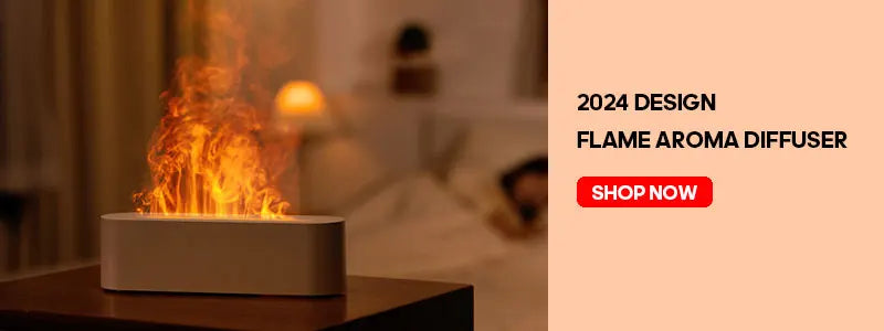 Ultrasonisk Aromadiffusor med LED-flamma