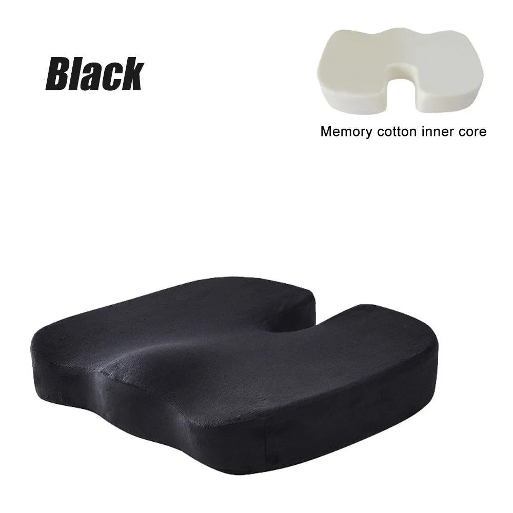 Resekudde i Memory Foam – U-formad Sittkudde för Stol, Bil & Kontor