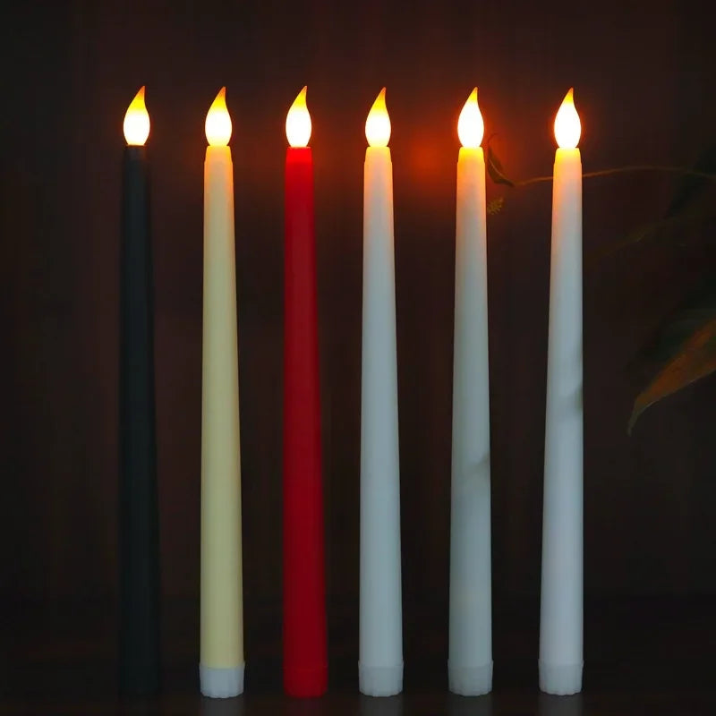 LED kyrkljus – spetsiga batteridrivna ljus för jul & högtider (1–4 st)