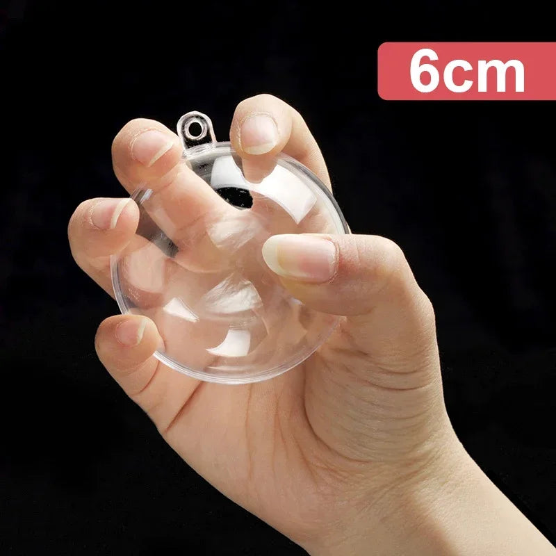 Genomskinliga plastkulor – fyllbara julgransdekorationer & festornament