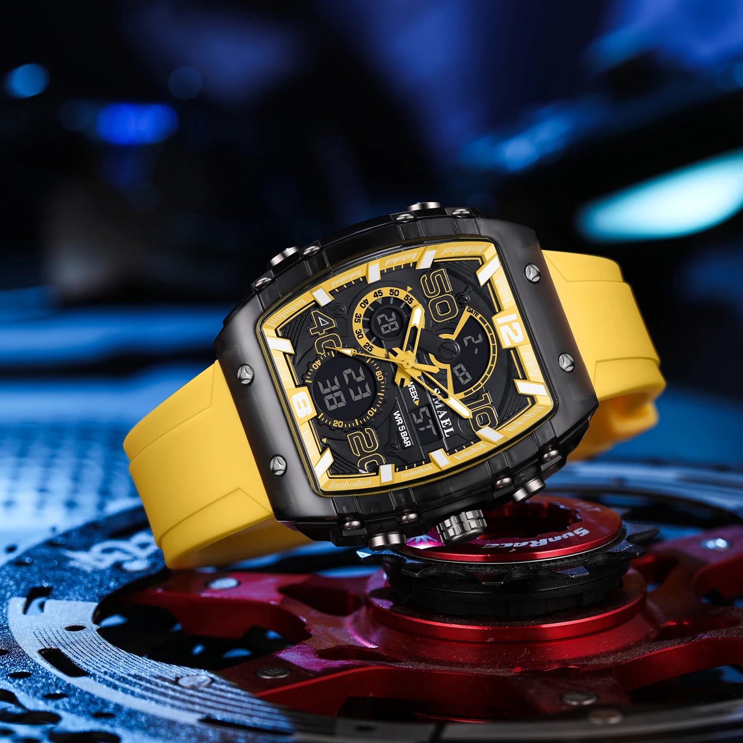 ChronoSquare – fyrkantig herrklocka med dual display