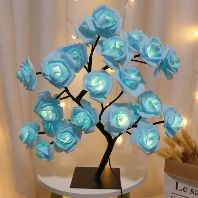 Roslampa LED – 24 lampor USB-bordslampa för dekoration