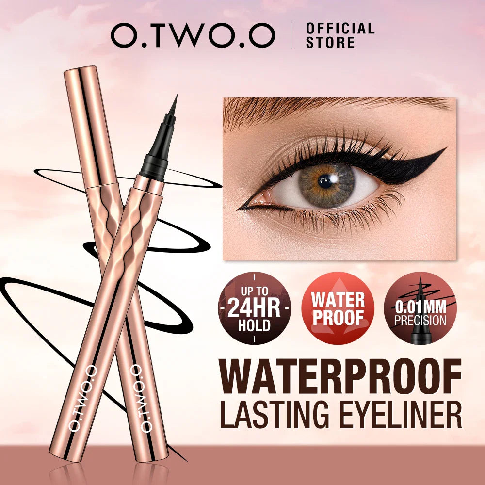 Vattentät eyeliner – svart flytande eyeliner, lång hållbarhet
