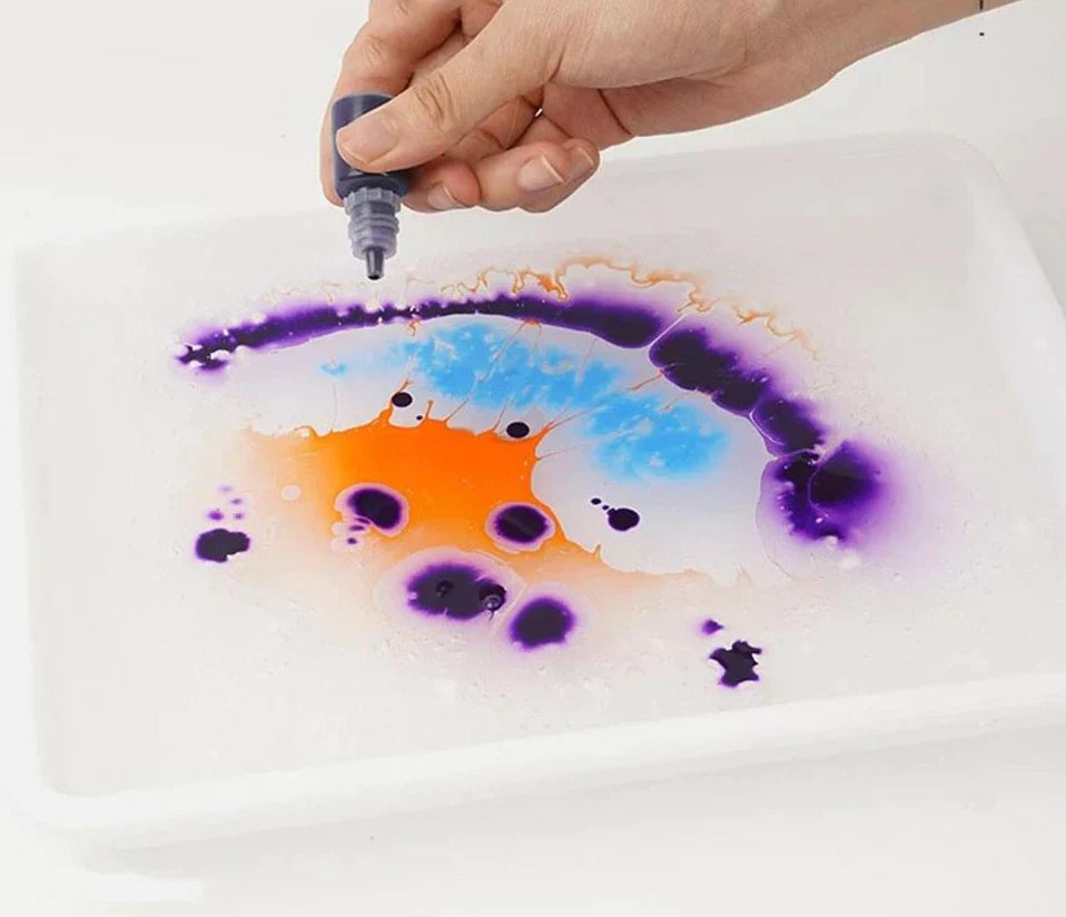 WATER MARBLING PAINT SET ‐ FÄRGGLADA VATTENBASERADE KONSTVERK - FÄRGSET