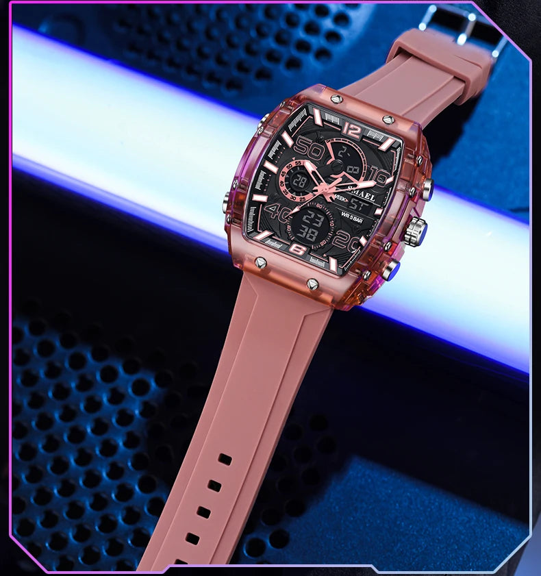 ChronoSquare – fyrkantig herrklocka med dual display