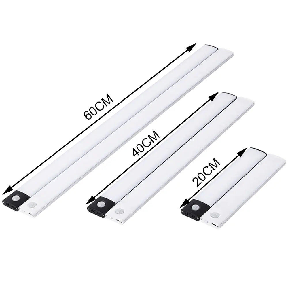LED skåpbelysning – rörelsesensor nattlampa USB laddbar