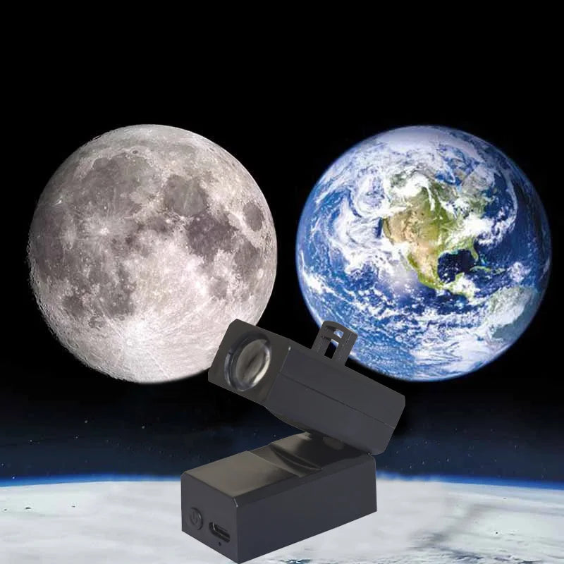 PlanetLjus™ – Jord & Måne Projektorlampa
