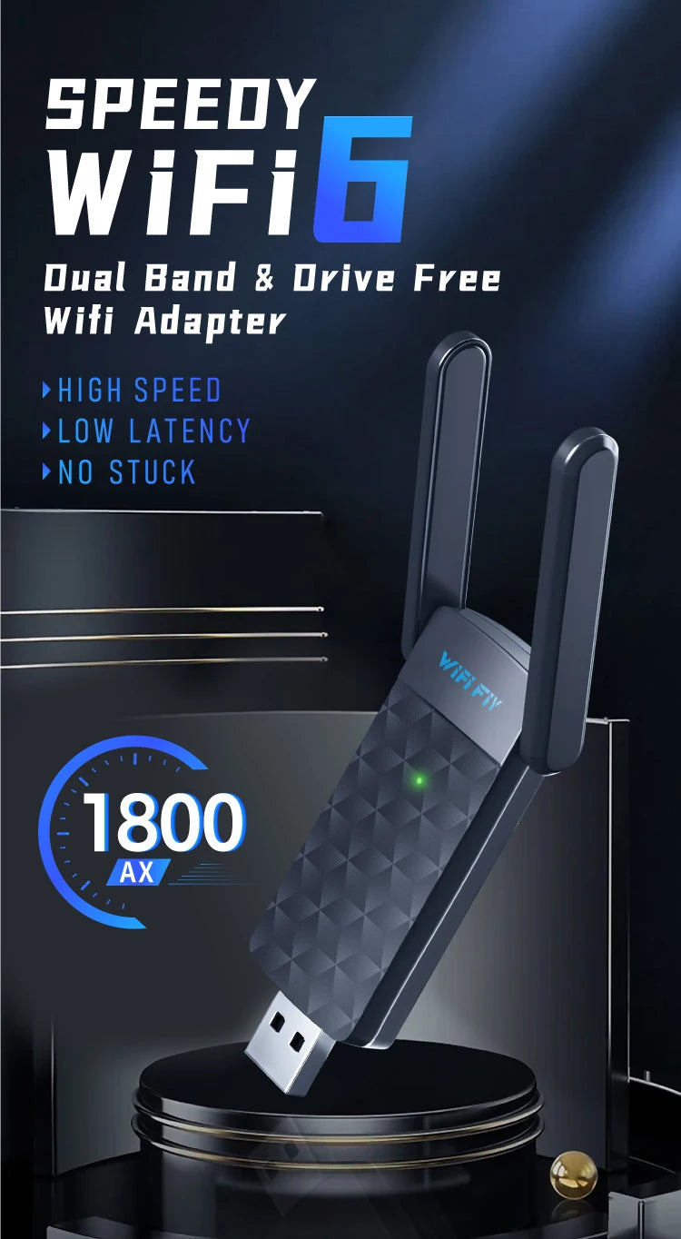 WiFi6Pro – Snabb USB-adapter 1800Mbps