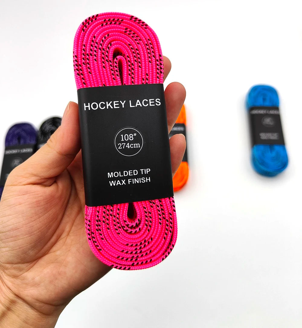 Vaxade skridskosnören – slitstarka ishockey skosnören