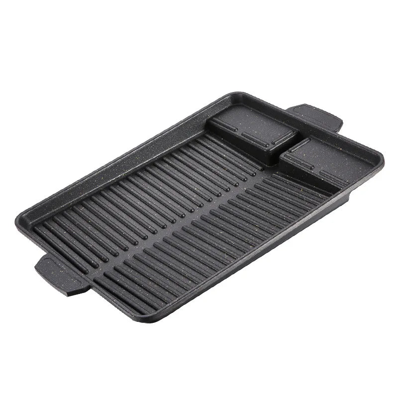 Rektangulär grillplatta – non-stick 32x26 cm för gasolspis