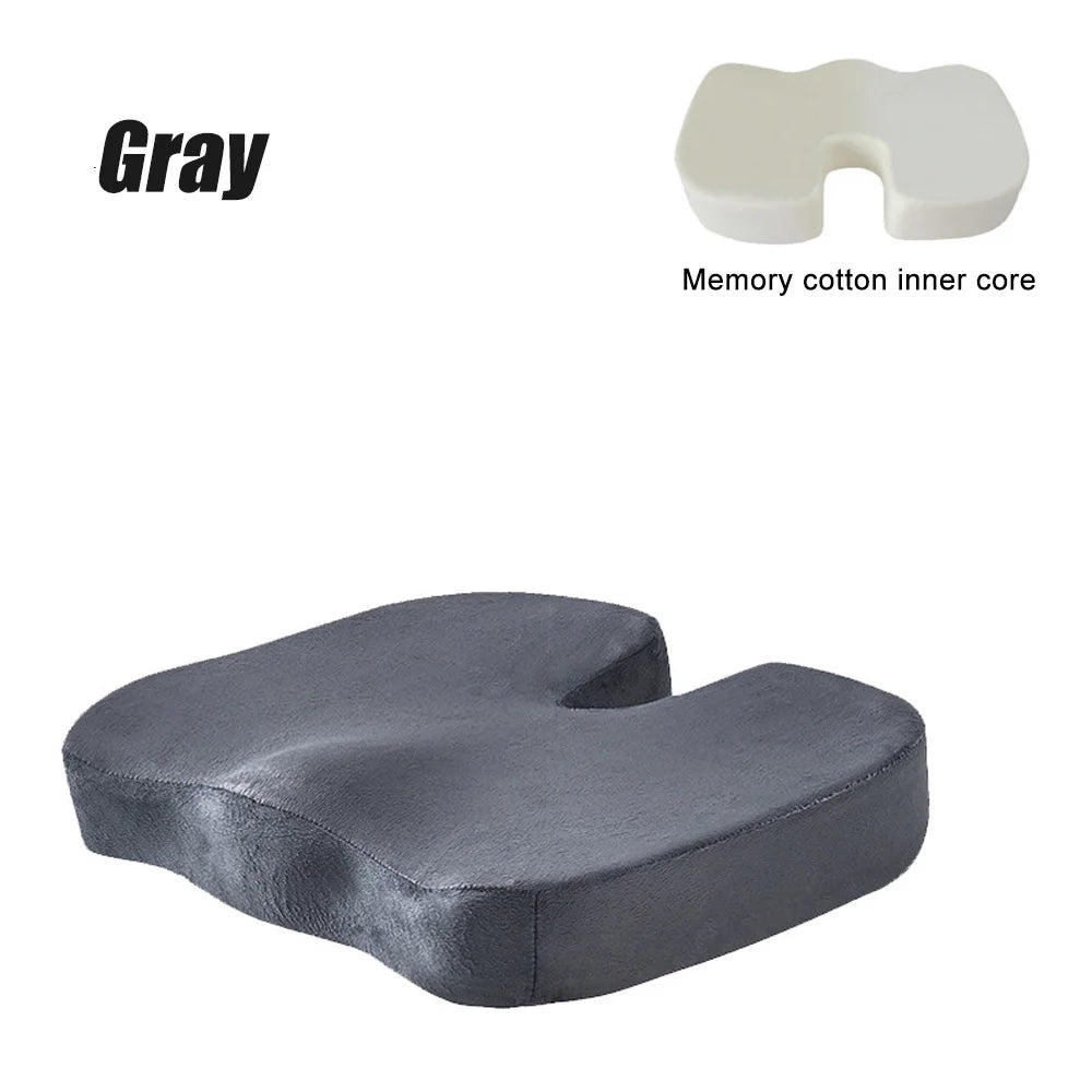 Resekudde i Memory Foam – U-formad Sittkudde för Stol, Bil & Kontor