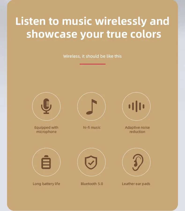Trådlöst headset – Bluetooth 5.0