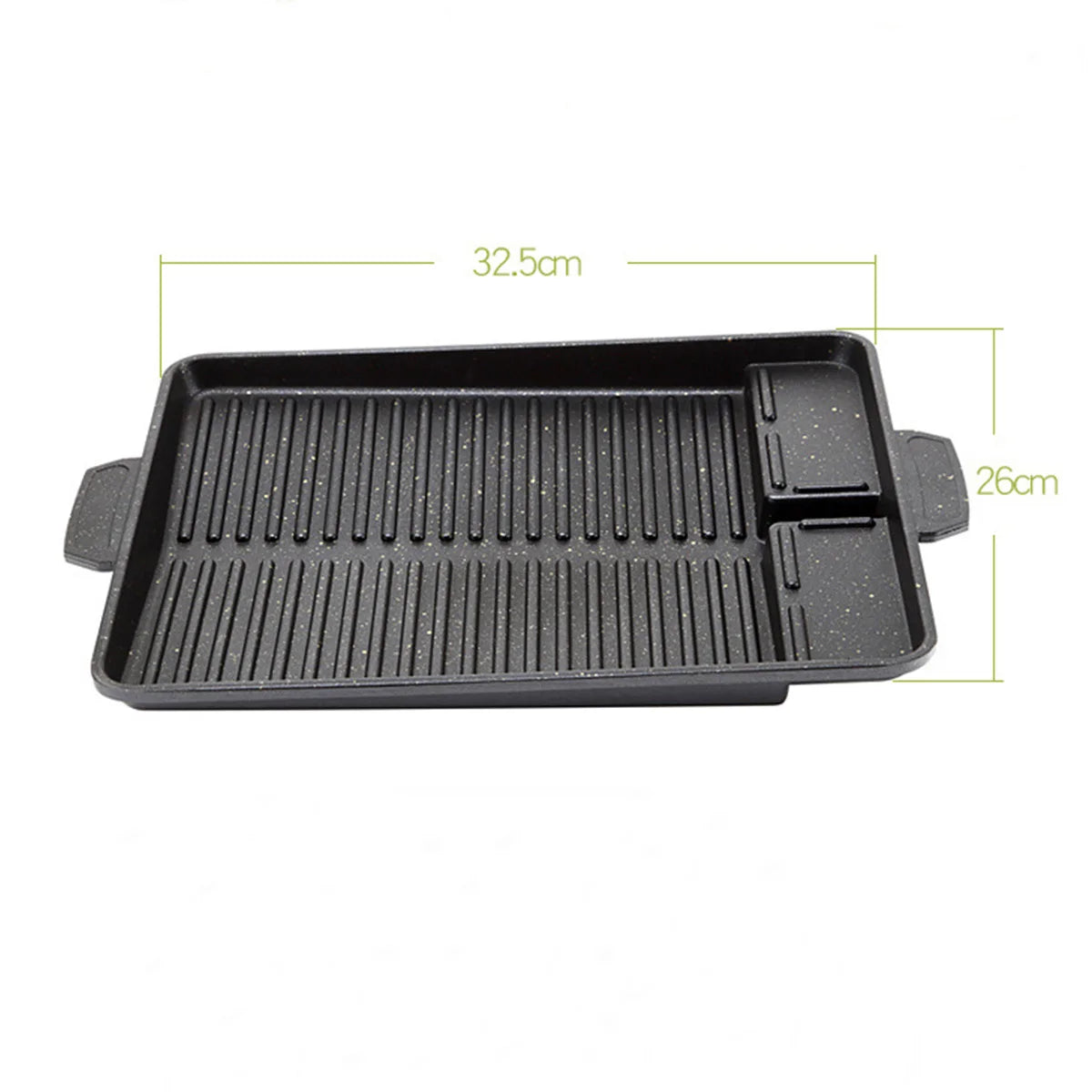 Rektangulär grillplatta – non-stick 32x26 cm för gasolspis