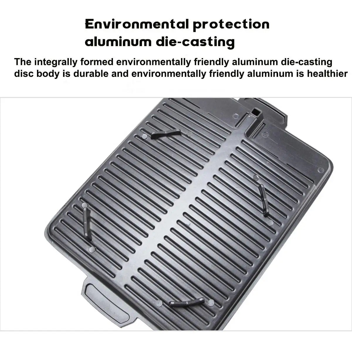 Rektangulär grillplatta – non-stick 32x26 cm för gasolspis