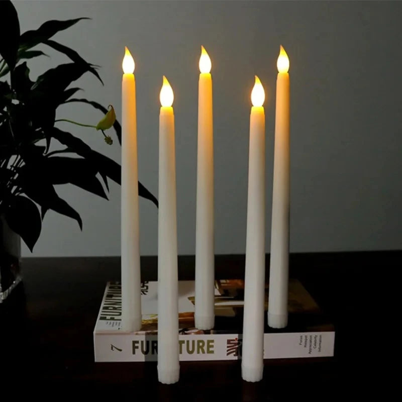LED kyrkljus – spetsiga batteridrivna ljus för jul & högtider (1–4 st)
