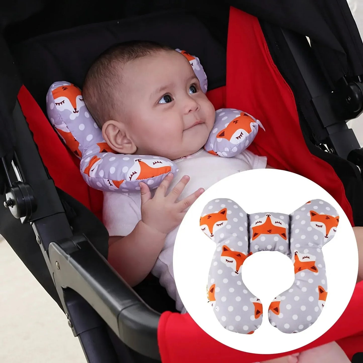 BabyNackkudde™ – Resekudde med Stöd för Huvud & Nacke