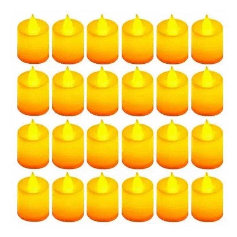LED värmeljus – batteridrivna låtsasljus (24-pack, 200h brinntid)