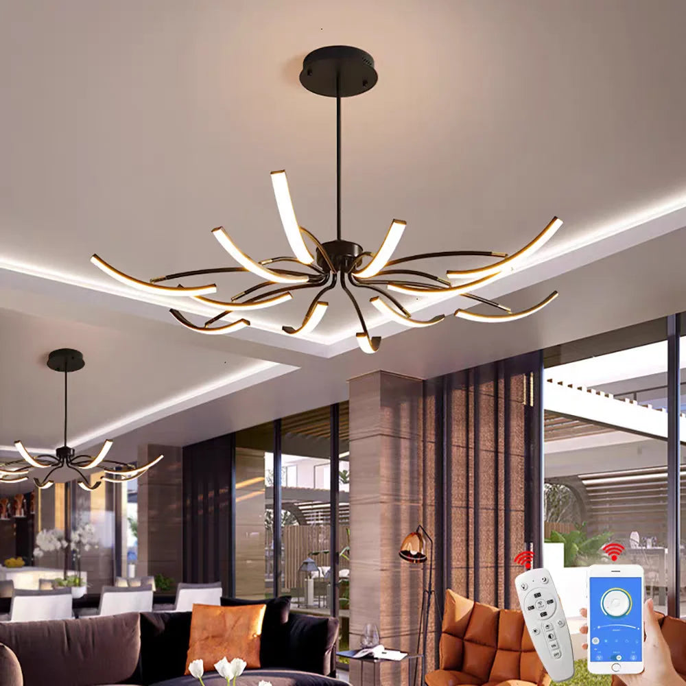 Nordisk taklampa LED – roterande design för vardagsrum & sovrum