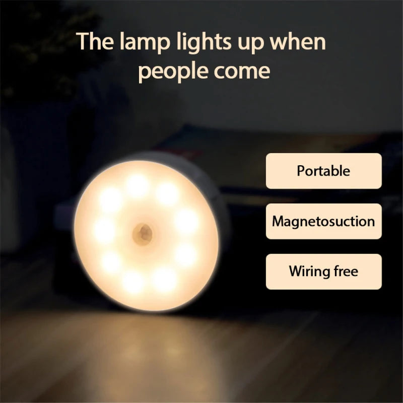 Smart LED Nattlampa med Rörelsesensor – Laddningsbar