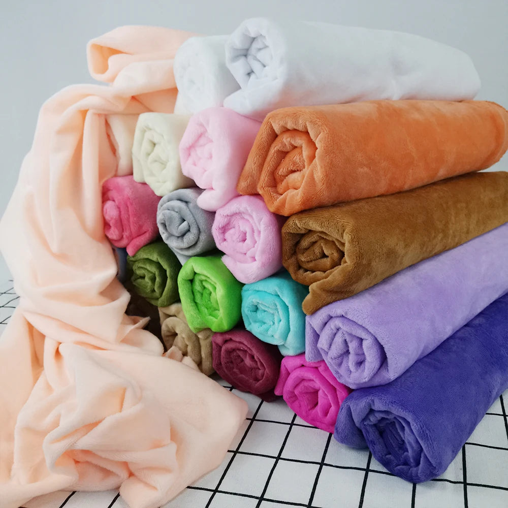 Mjuk plyschtyg 40×25 cm – flanelltyg för sömnad & leksaker