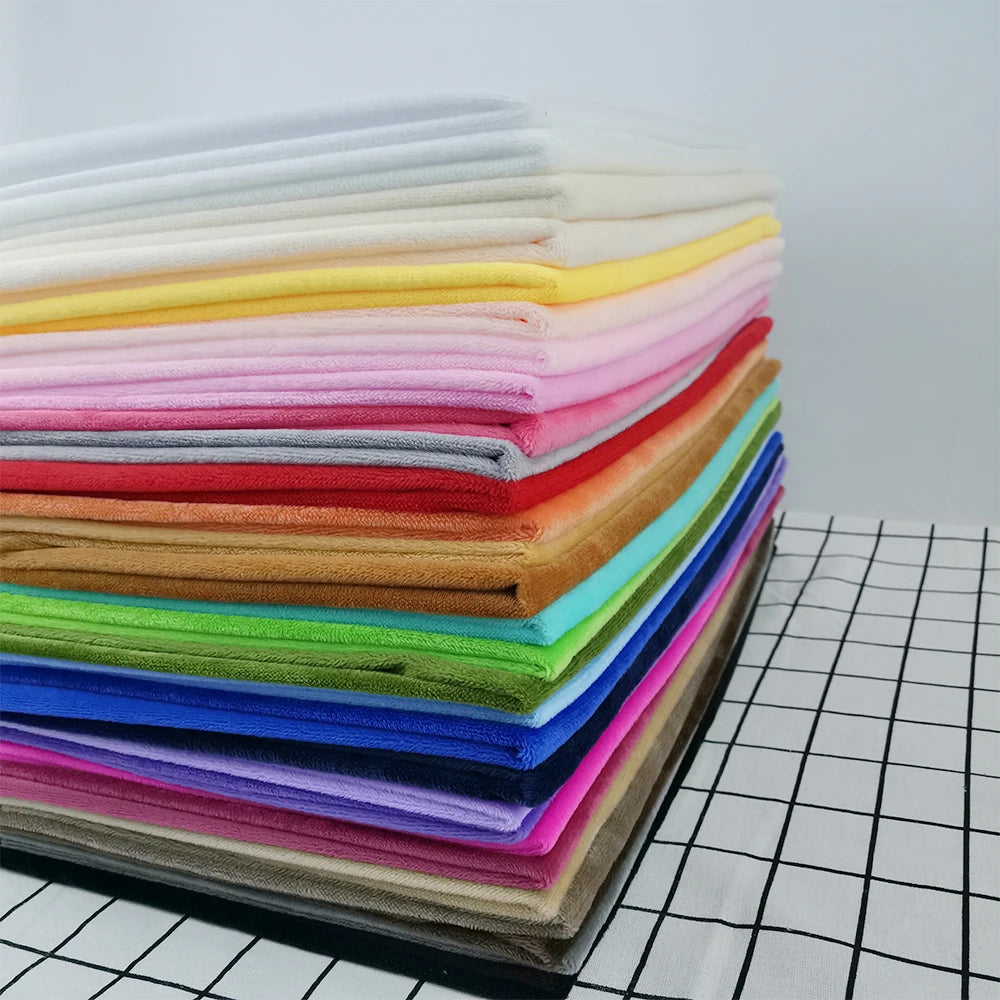 Mjuk plyschtyg 40×25 cm – flanelltyg för sömnad & leksaker