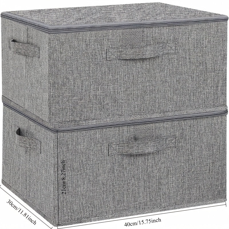 TygBox™ – Vikbar Förvaringslåda med Lock (2-pack)