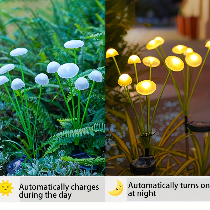 SvamplampaSol™ – Solcellslampa med 6 LED för Trädgård
