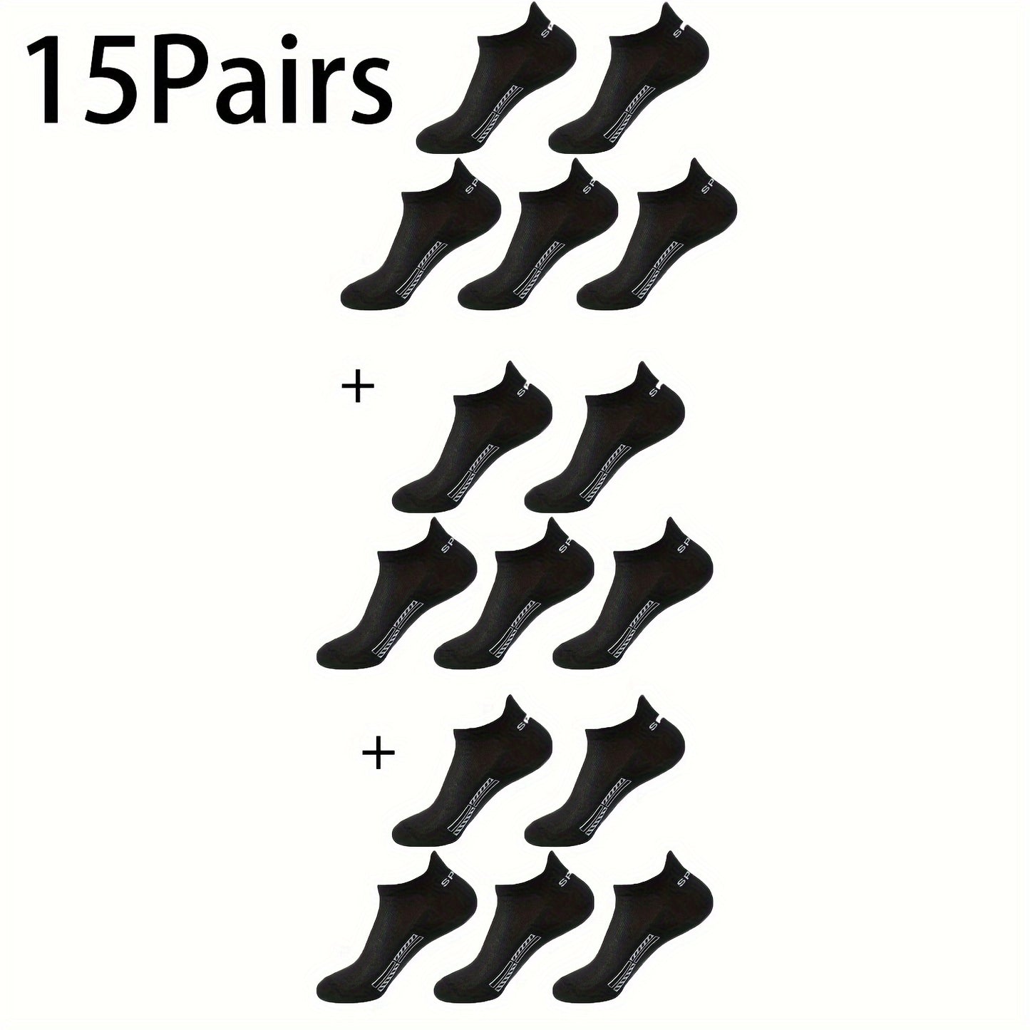 10-pack Låga Sportstrumpor – Unisex & Andas