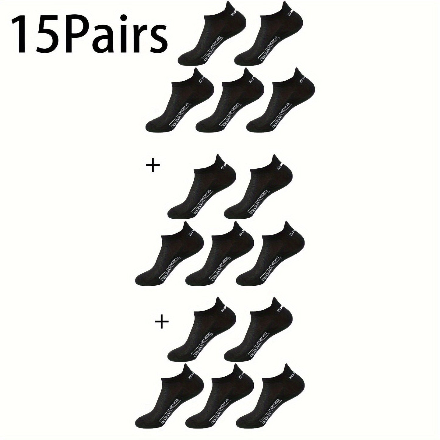 10-pack Låga Sportstrumpor – Unisex & Andas