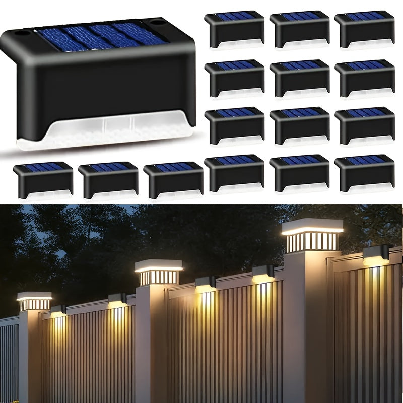 10-pack Solcellslampor för Trappa & Räcke – Dekorativ Utomhusbelysning