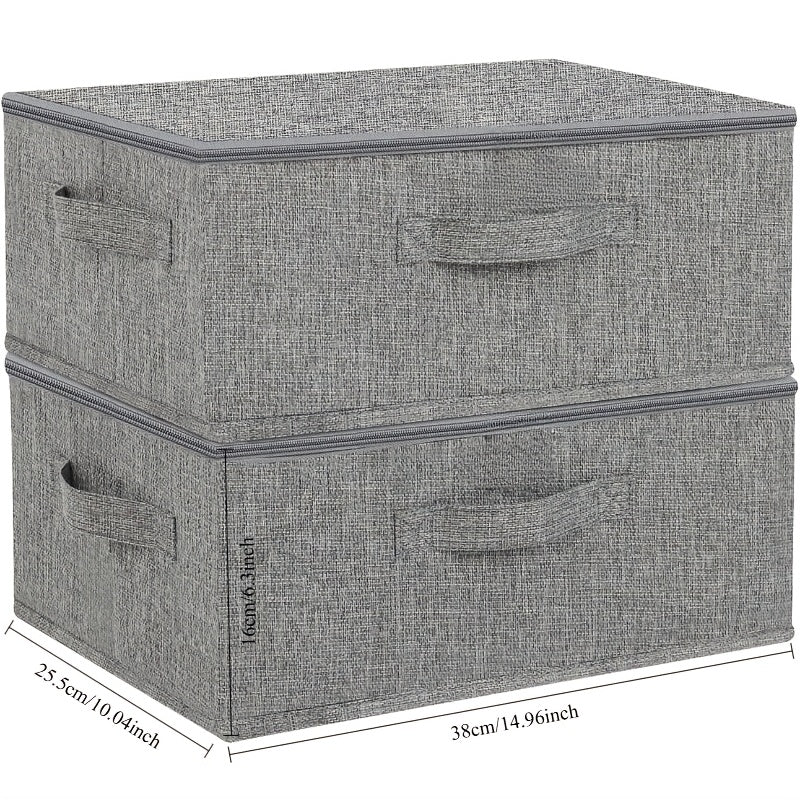TygBox™ – Vikbar Förvaringslåda med Lock (2-pack)