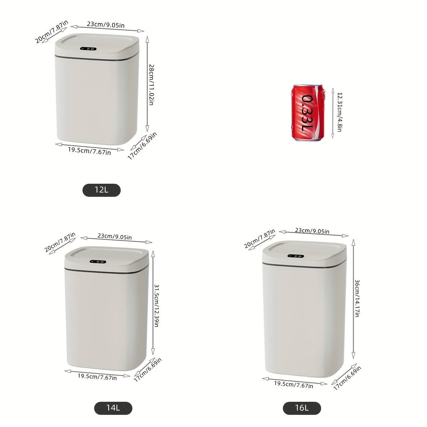 Smart Soptunna med Tyst Stängning – Luktfri & Batteridriven