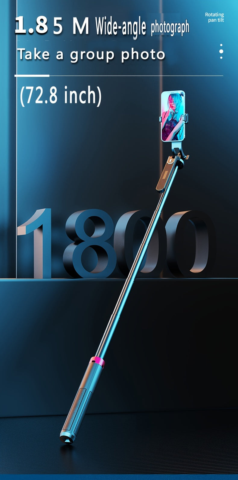 SelfieStativ™ – 72” Portabel Trebens Stabilisator för Mobil