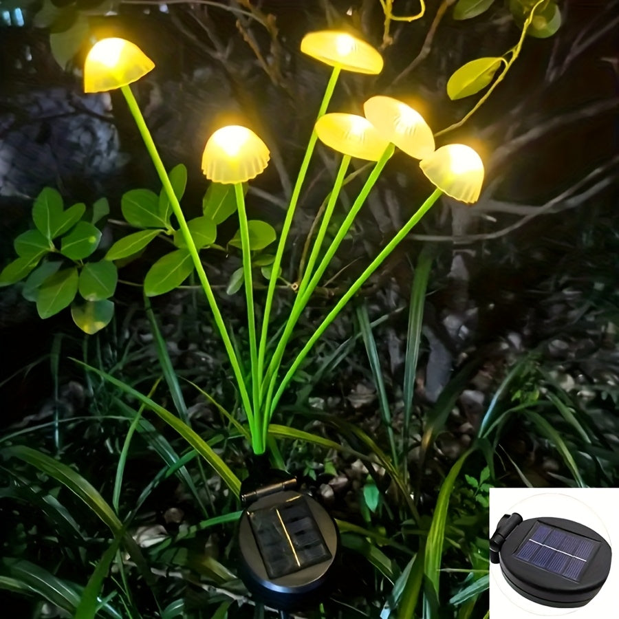 SvamplampaSol™ – Solcellslampa med 6 LED för Trädgård