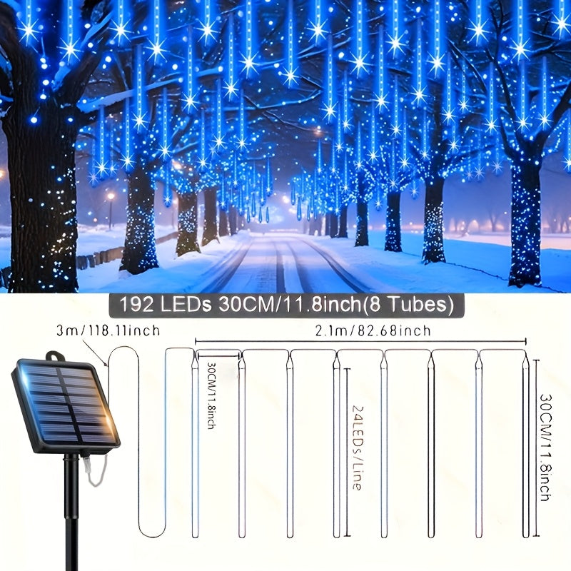 MeteorLjusSol™ – LED Ljusslinga med Solcell och Effekter