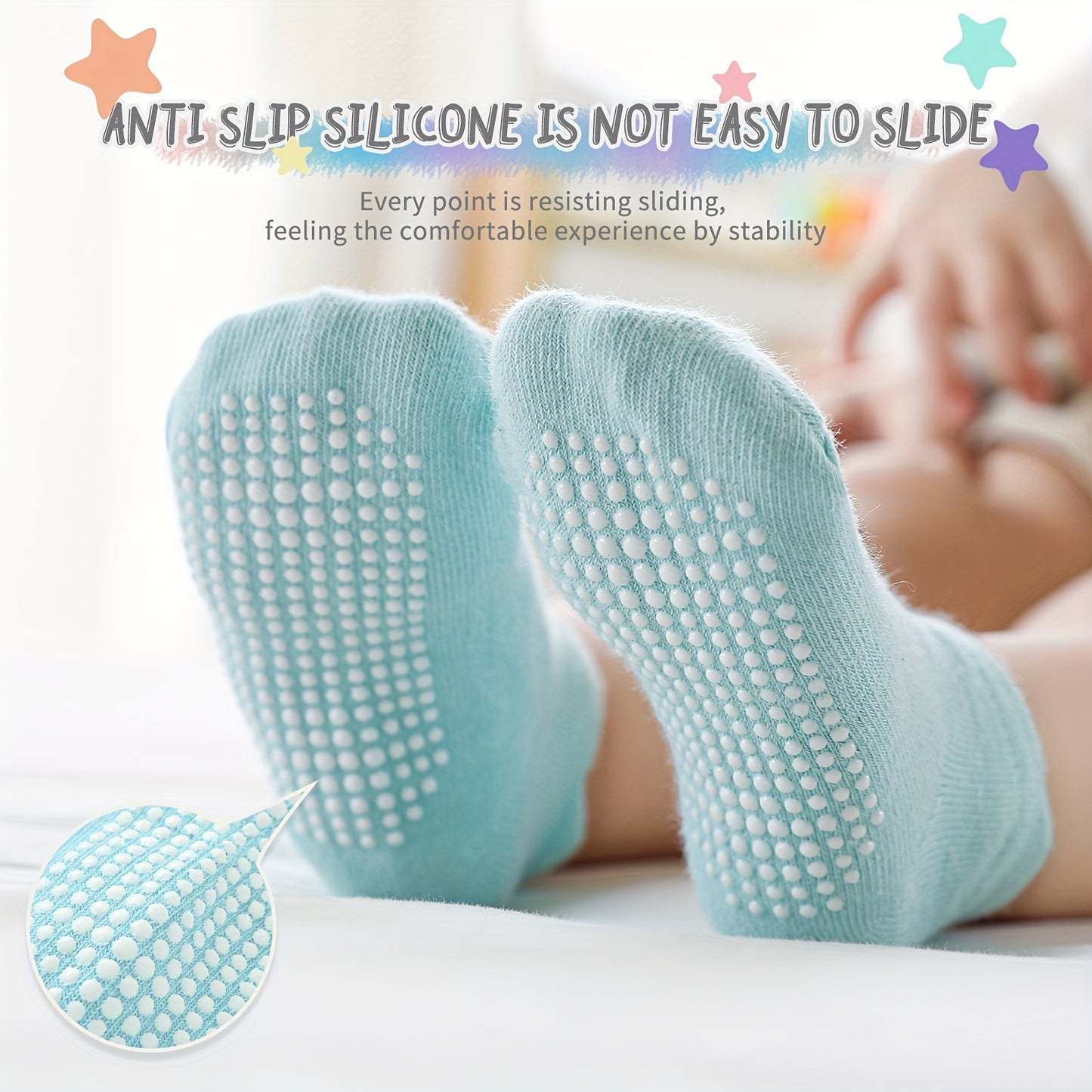 BabyGrip – 24-pack halkfria strumpor för småbarn