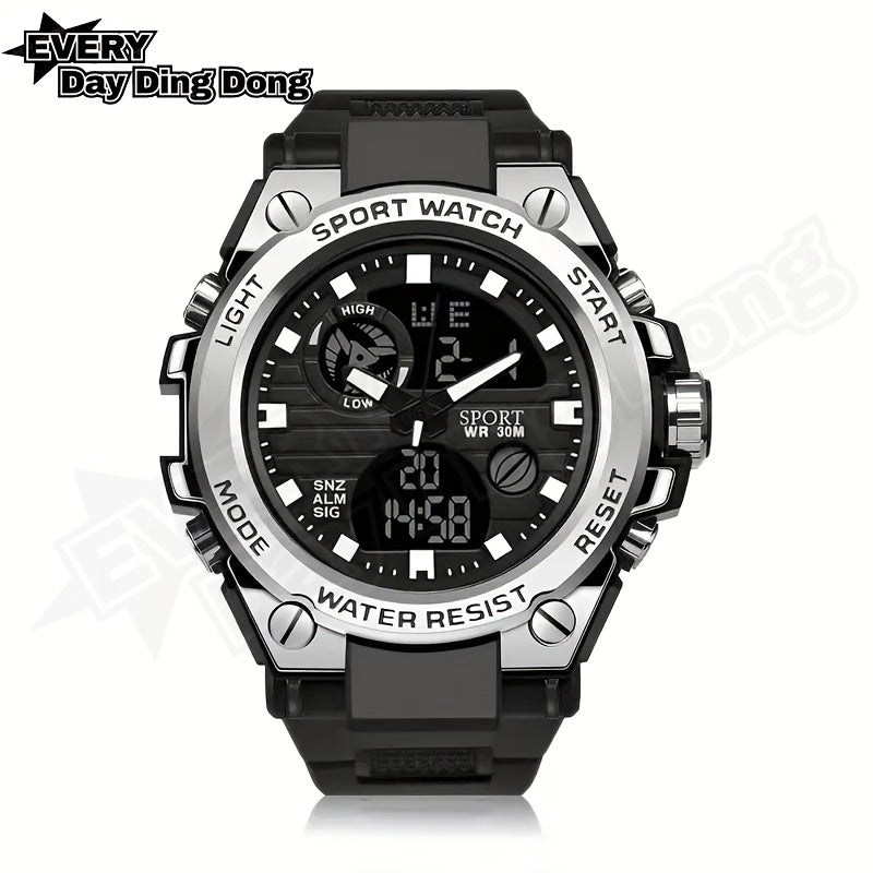 Herrklocka sport – multifunktion & alarm